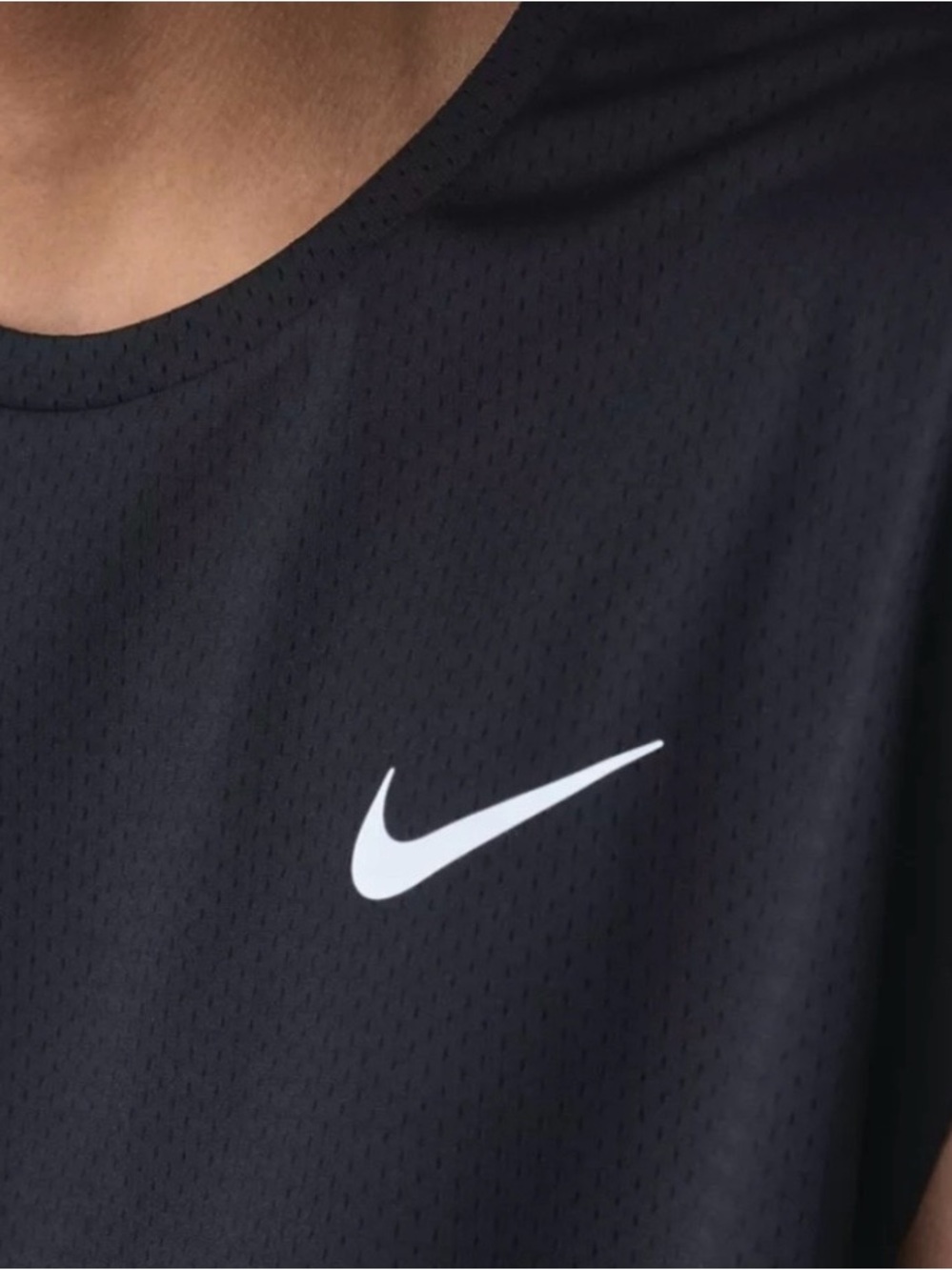 Nike Black Tank Top with White Swoosh Logo - Picture 4 of 9